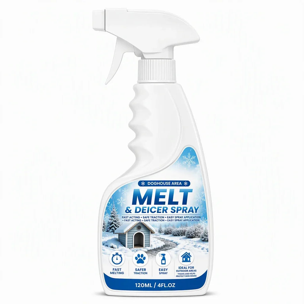 Outdoor De-Icing & Snow Melting Spray – pet-safe, dissolves frost on contact. Clear steps, walkways & patios fast!